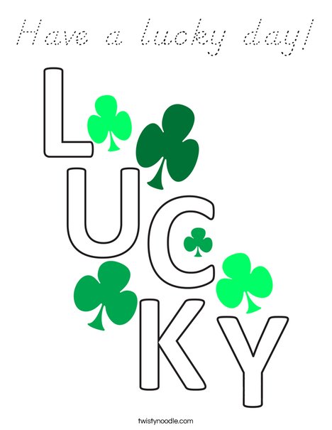 Lucky Coloring Page