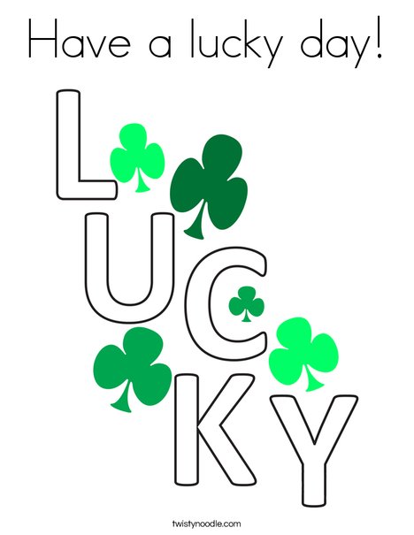 Lucky Coloring Page