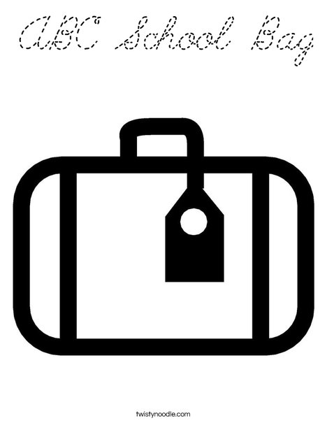 Luggage with Tag Coloring Page