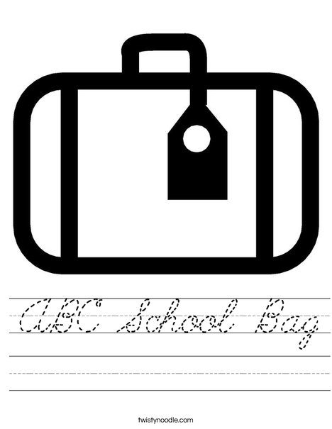 Luggage with Tag Worksheet