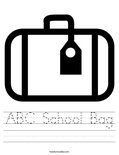 ABC School Bag Worksheet