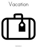 Vacation Coloring Page