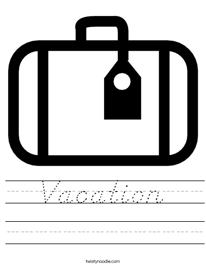 Vacation Worksheet
