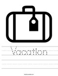 Vacation Worksheet