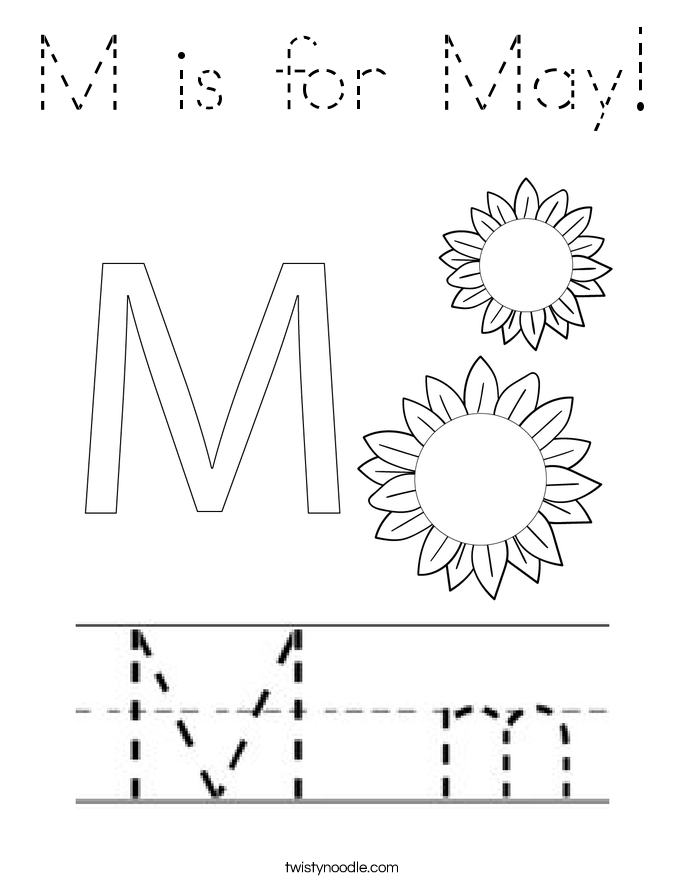 M is for May! Coloring Page