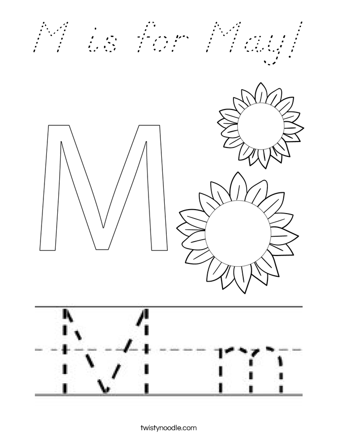 M is for May! Coloring Page