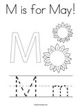 M is for May! Coloring Page