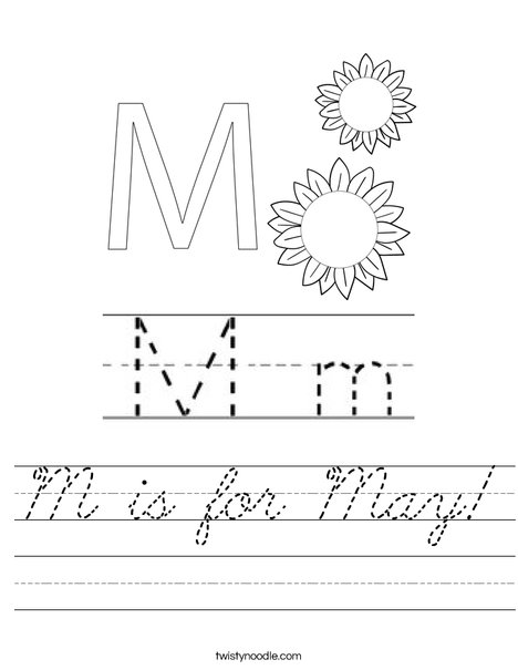 M is for May! Worksheet
