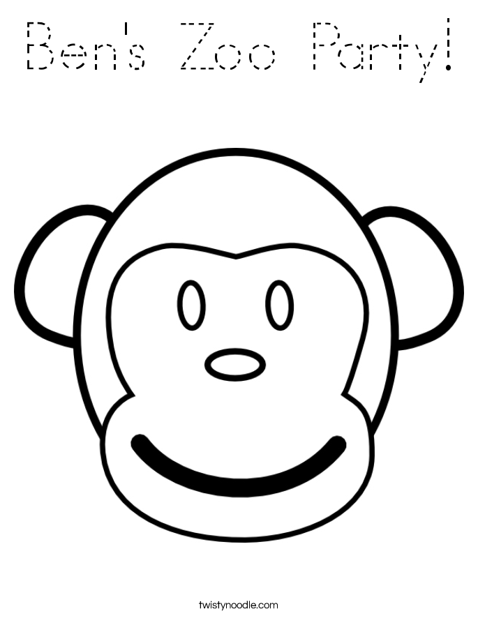 Ben's Zoo Party! Coloring Page