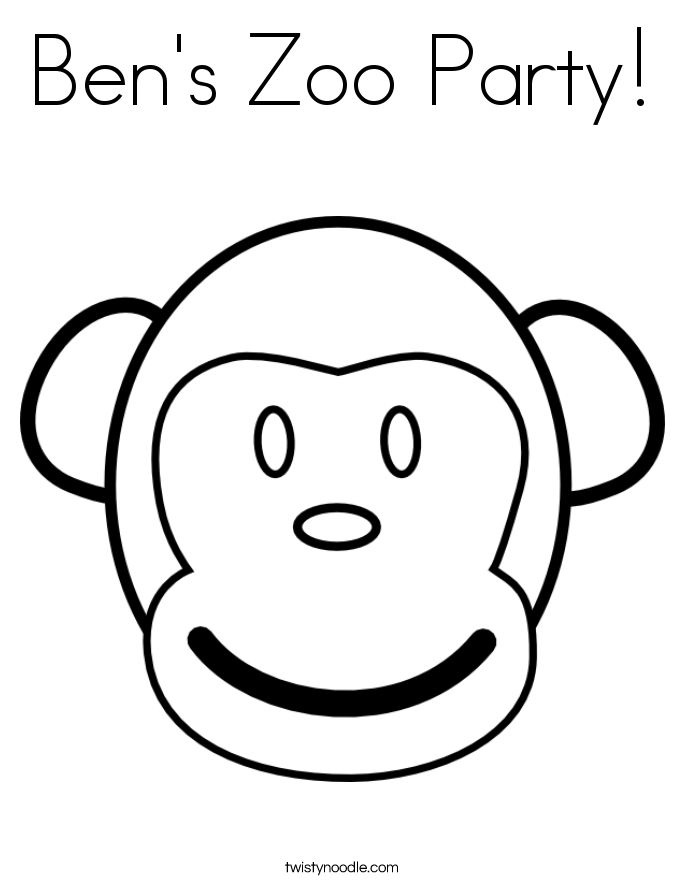 Ben's Zoo Party! Coloring Page