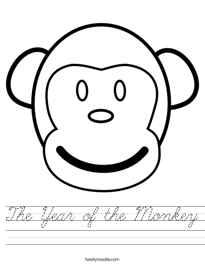 The Year of the Monkey Worksheet