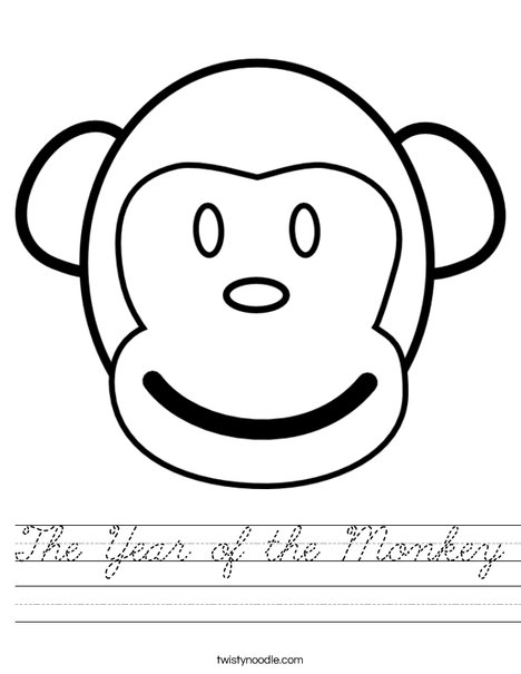 M is for Monkey Worksheet