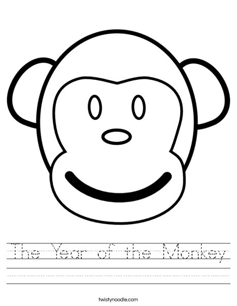 M is for Monkey Worksheet