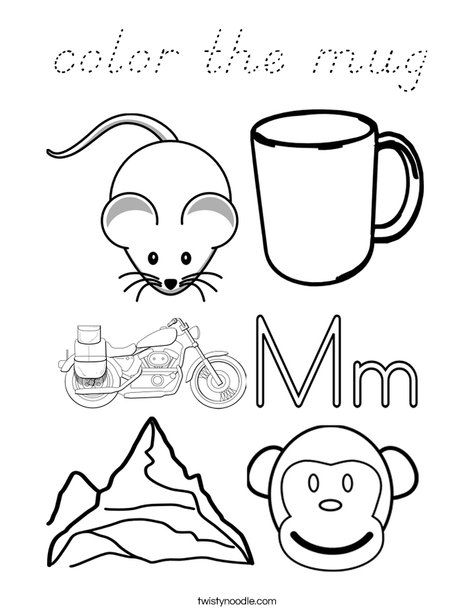 color the mug Coloring Page