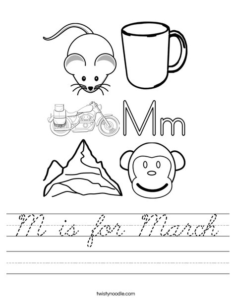 M is for Worksheet