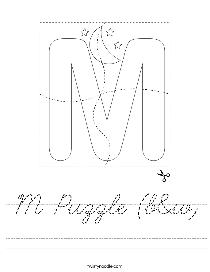 M Puzzle (b&w) Worksheet