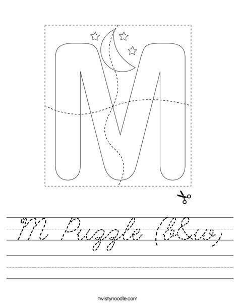 M Puzzle (b&w) Worksheet