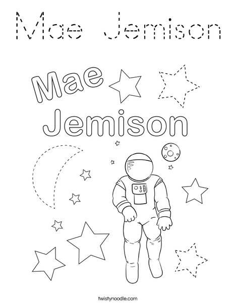 Mae Jemison Coloring Page
