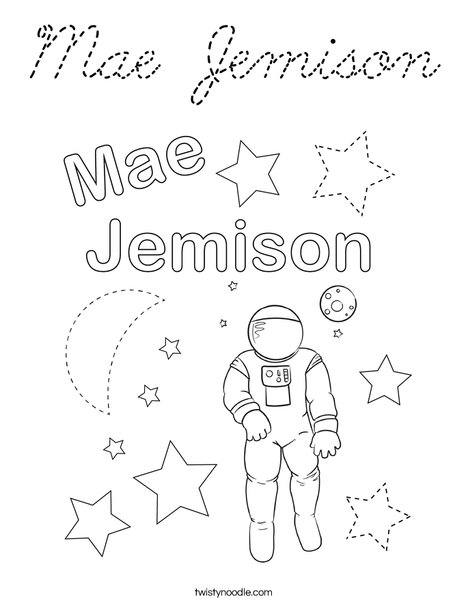 Mae Jemison Coloring Page