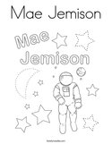 Mae Jemison Coloring Page