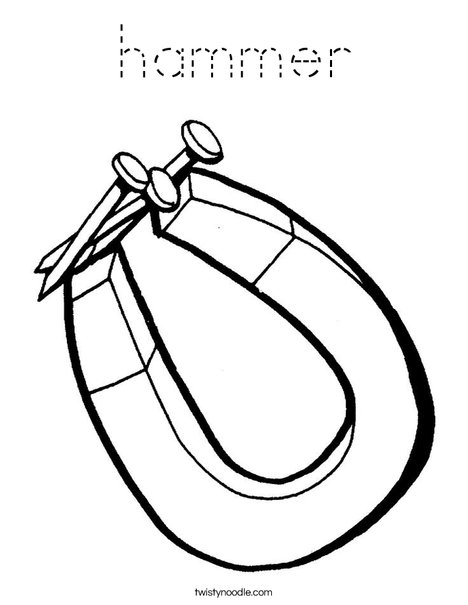 Magnet and Nails Coloring Page