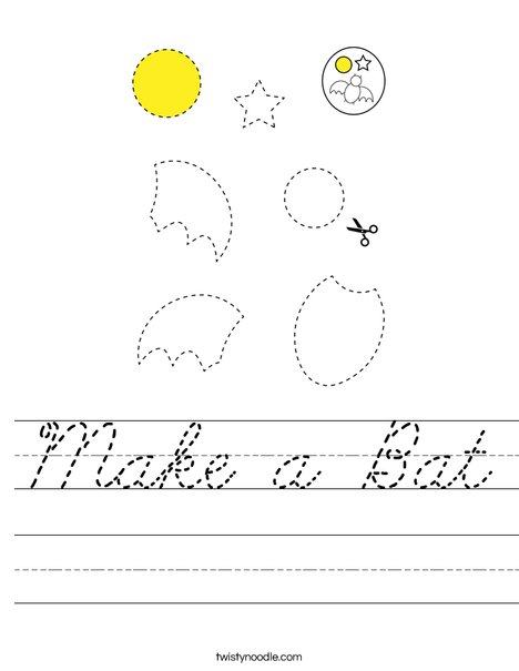 Make a Bat Worksheet