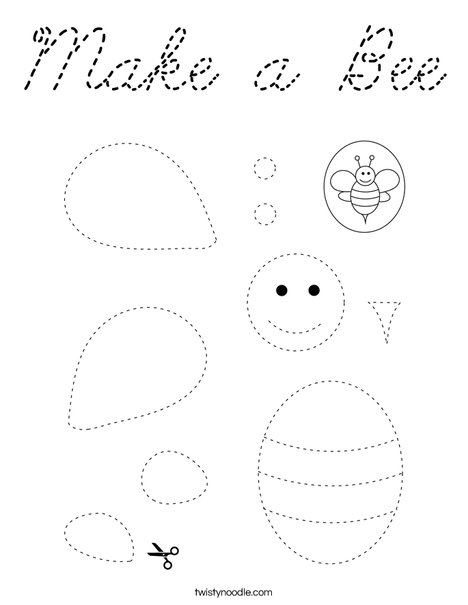 Make a Bee Coloring Page