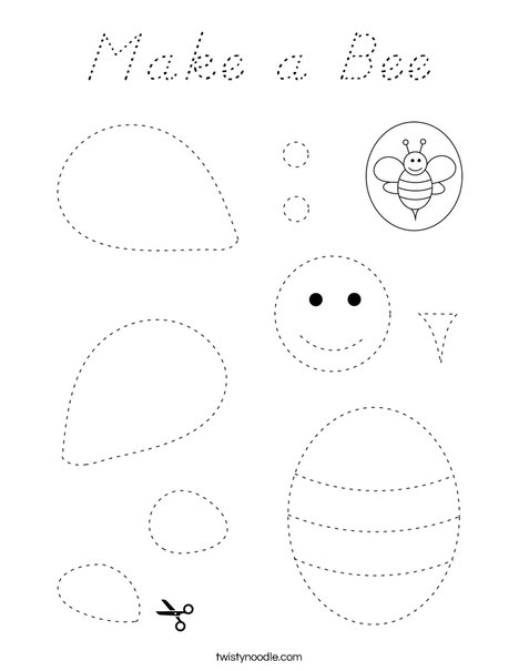 Make a Bee Coloring Page