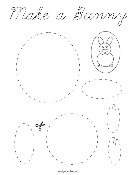 Make a Bunny Coloring Page