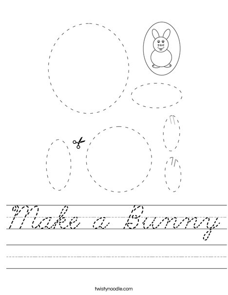 Make a Bunny Worksheet