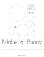 Make a Bunny Handwriting Sheet