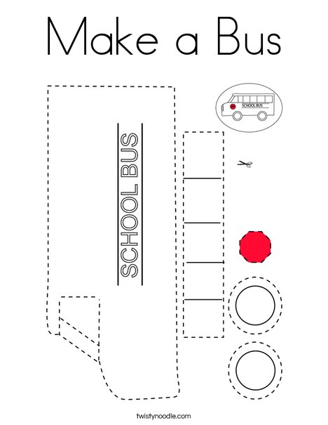 Make a Bus Coloring Page