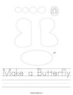 Make a Butterfly Handwriting Sheet