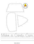 Make a Candy Corn Handwriting Sheet