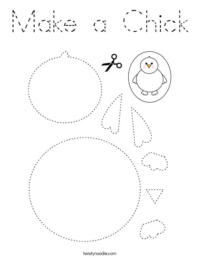 Make a Chick Coloring Page