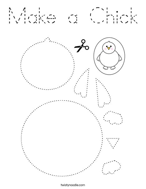 Make a Chick Coloring Page