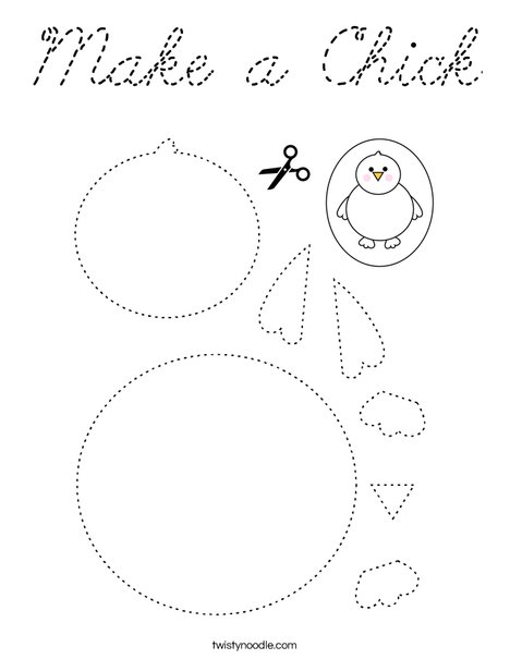 Make a Chick Coloring Page