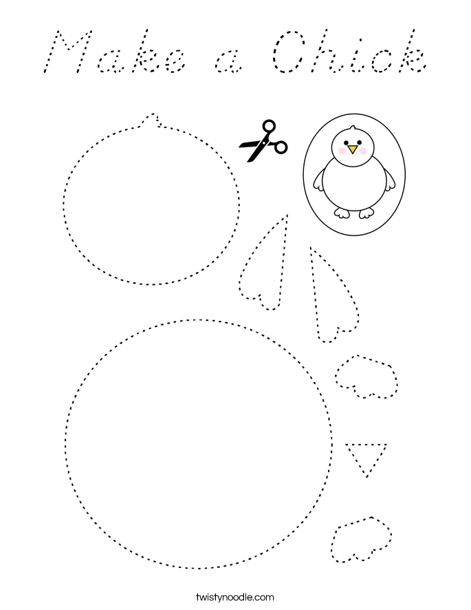 Make a Chick Coloring Page
