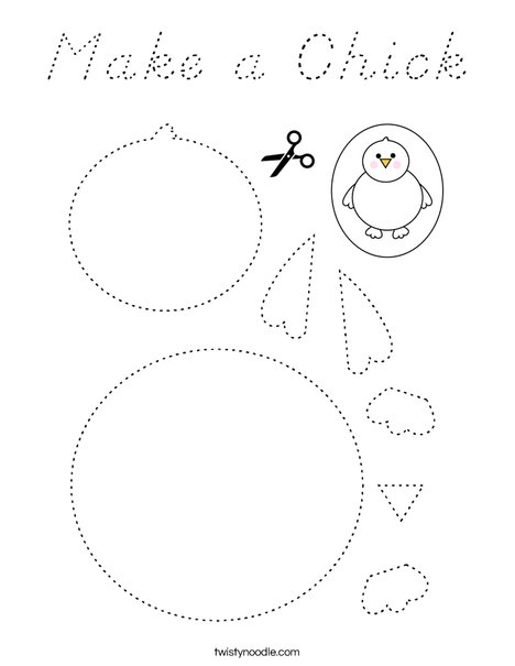 Make a Chick Coloring Page