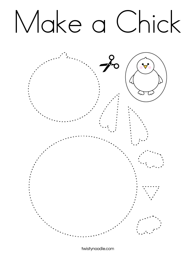 Make a Chick Coloring Page
