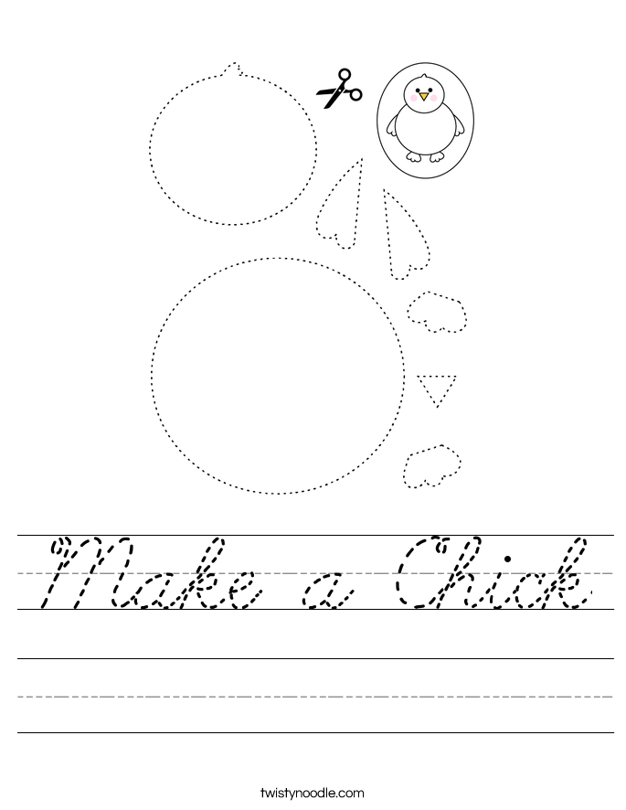 Make a Chick Worksheet