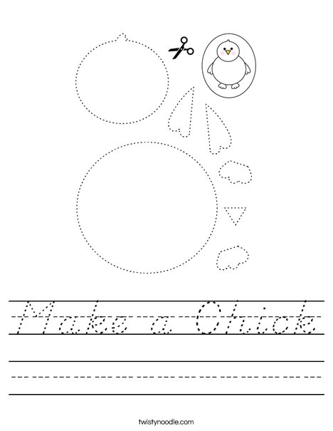 Make a Chick Worksheet