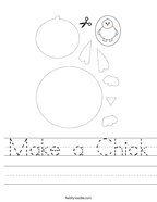 Make a Chick Handwriting Sheet
