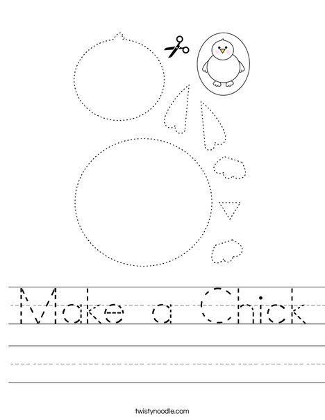 Make a Chick Worksheet