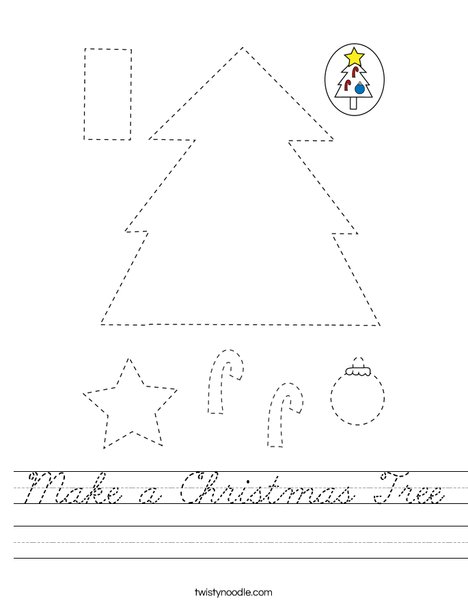 Make a Christmas Tree Worksheet