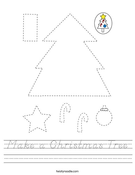 Make a Christmas Tree Worksheet