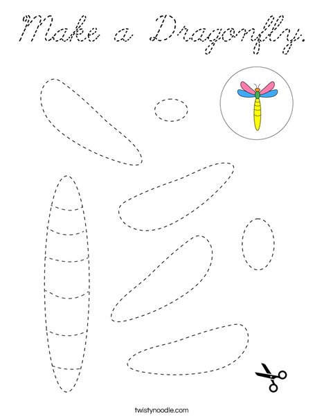 Make a Dragonfly Coloring Page