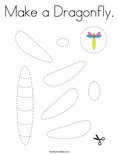Make a Dragonfly. Coloring Page