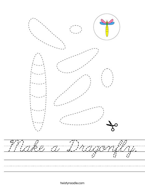 Make a Dragonfly Worksheet