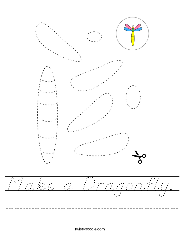 Make a Dragonfly. Worksheet